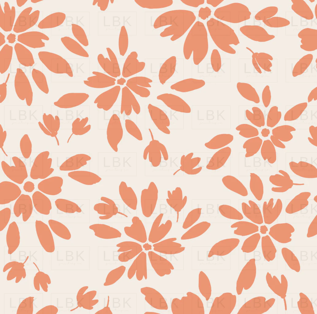 Spring Floral Cream Shell Coral