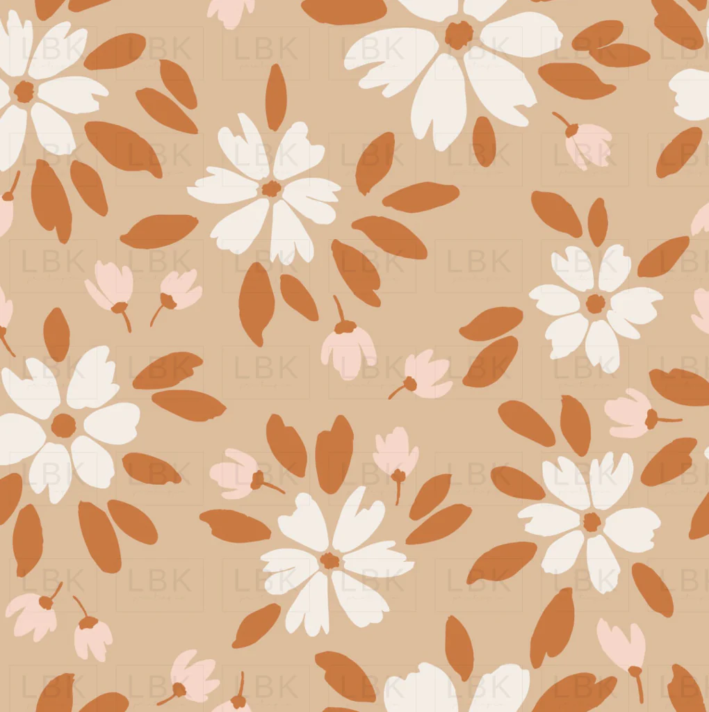 Spring Floral Honey Peach Golden Ochre