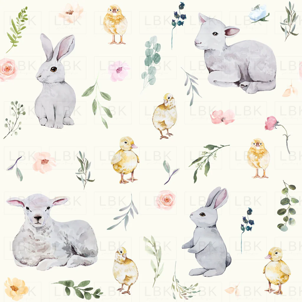 Spring Meadow on Bianca Cream