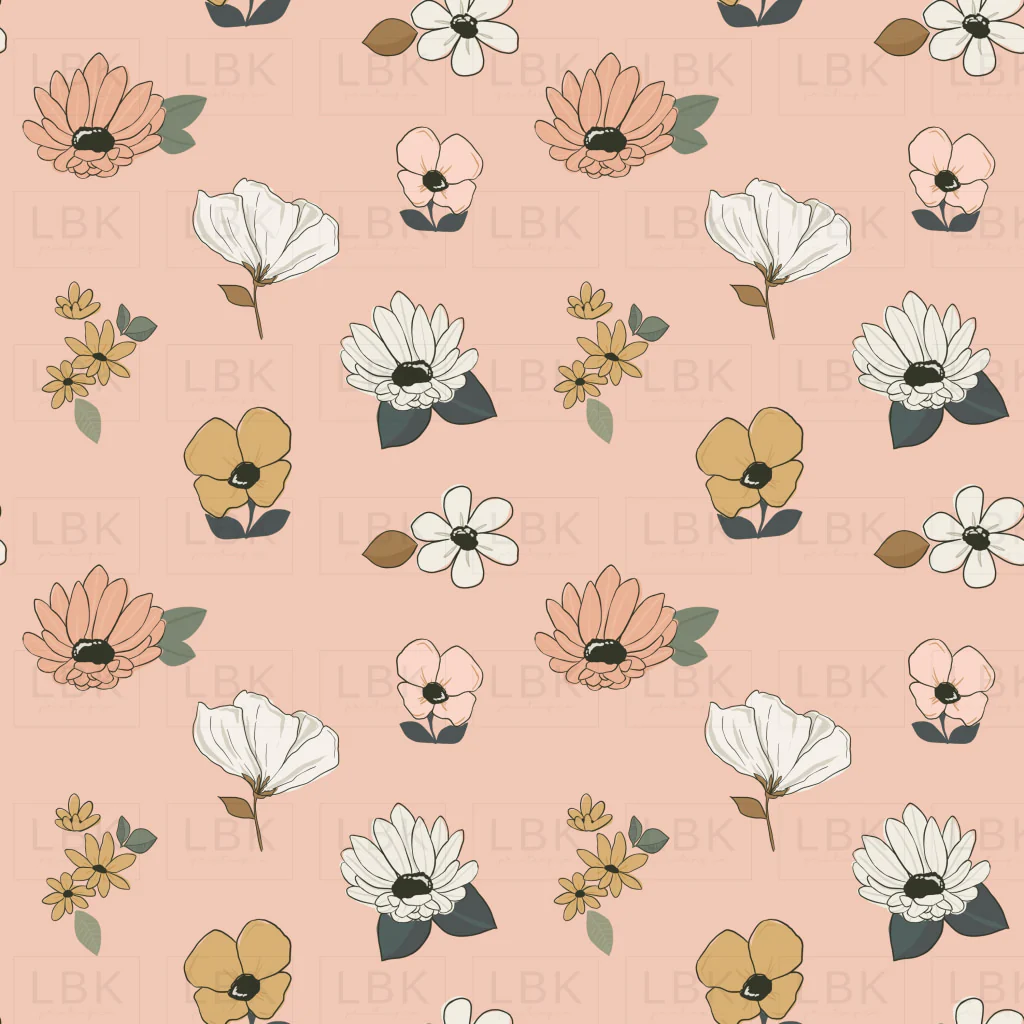 Spring Reverie Flowers on Pink