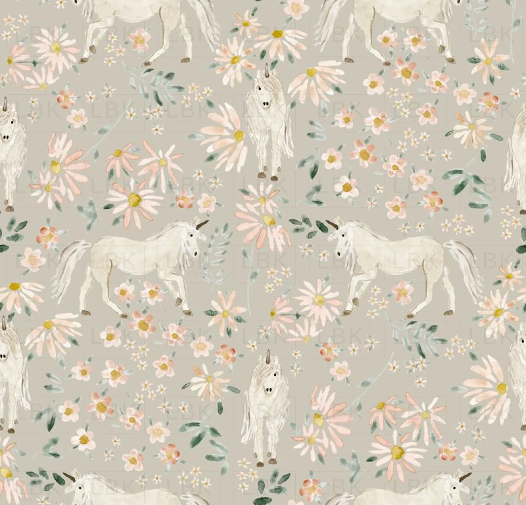 springtime unicorns - warm gray