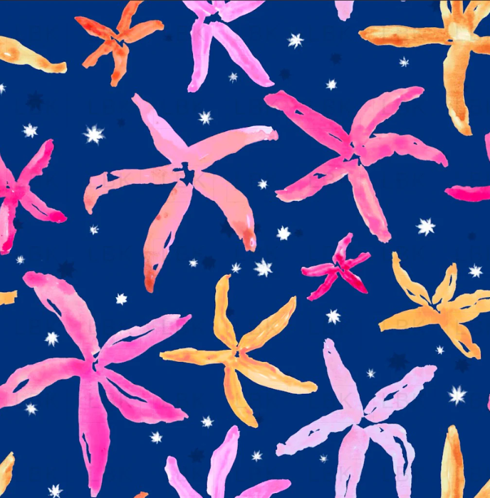 Starfish Staccato deep ocean pink