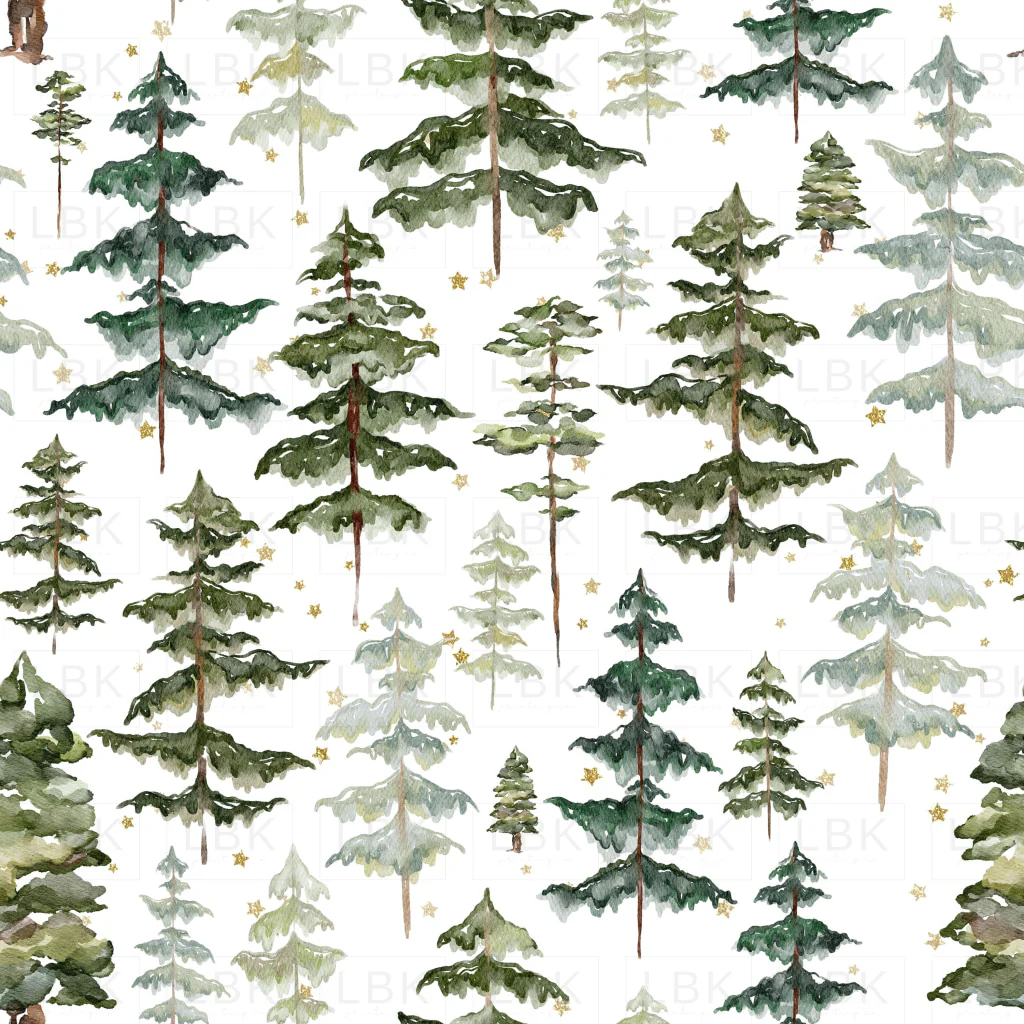 Starry Night Sky Forest White