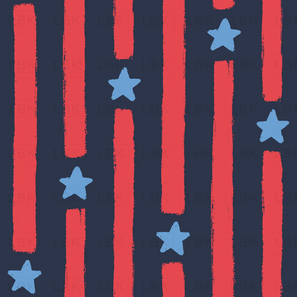 Stars & Stripes Midnight Blue and Poppy Red