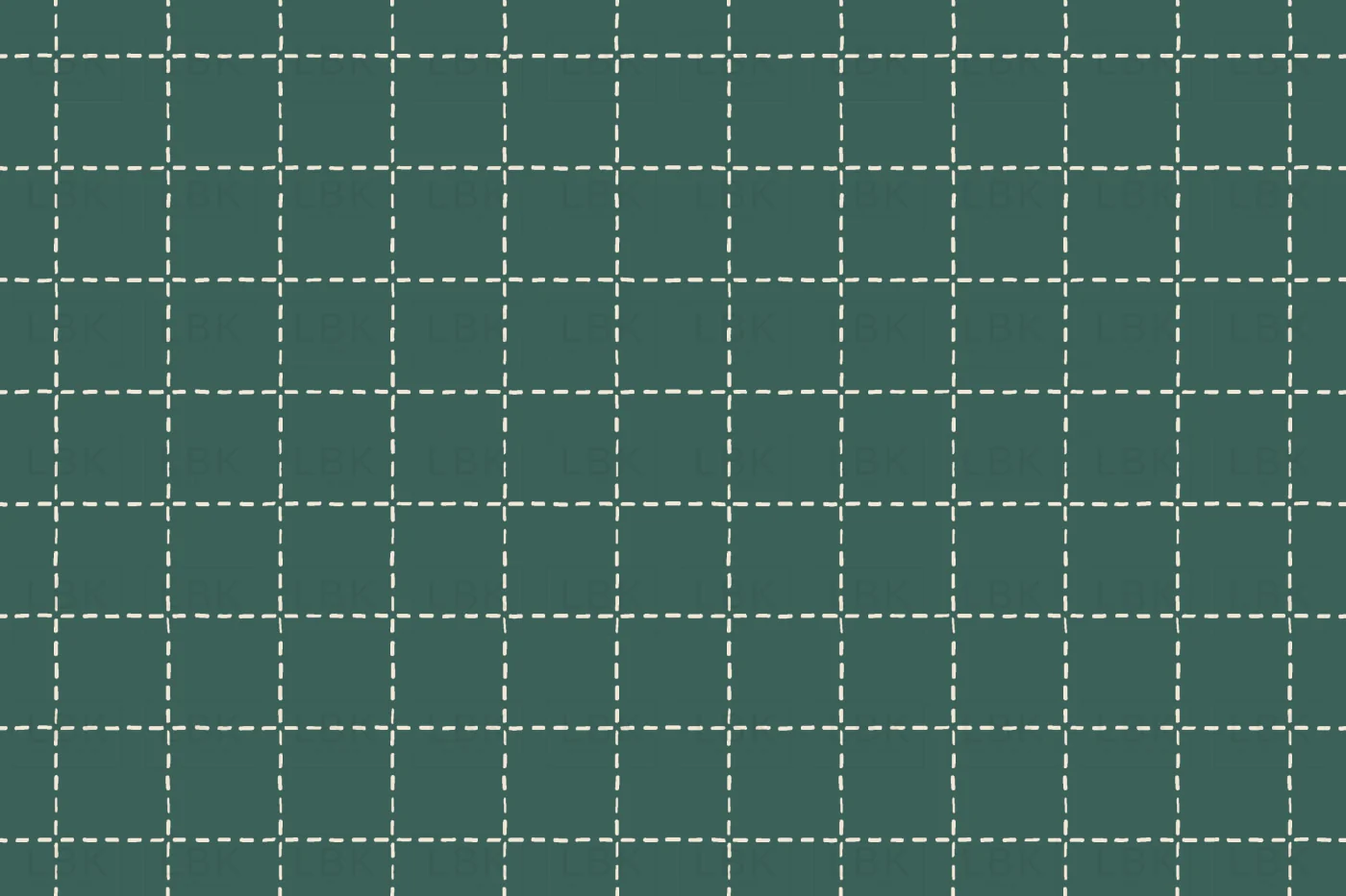 Stitched Grid on Pine Green