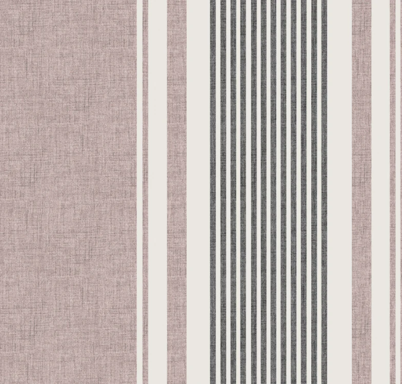 Studio Mauve and Black Charcoal Ticking Stripe