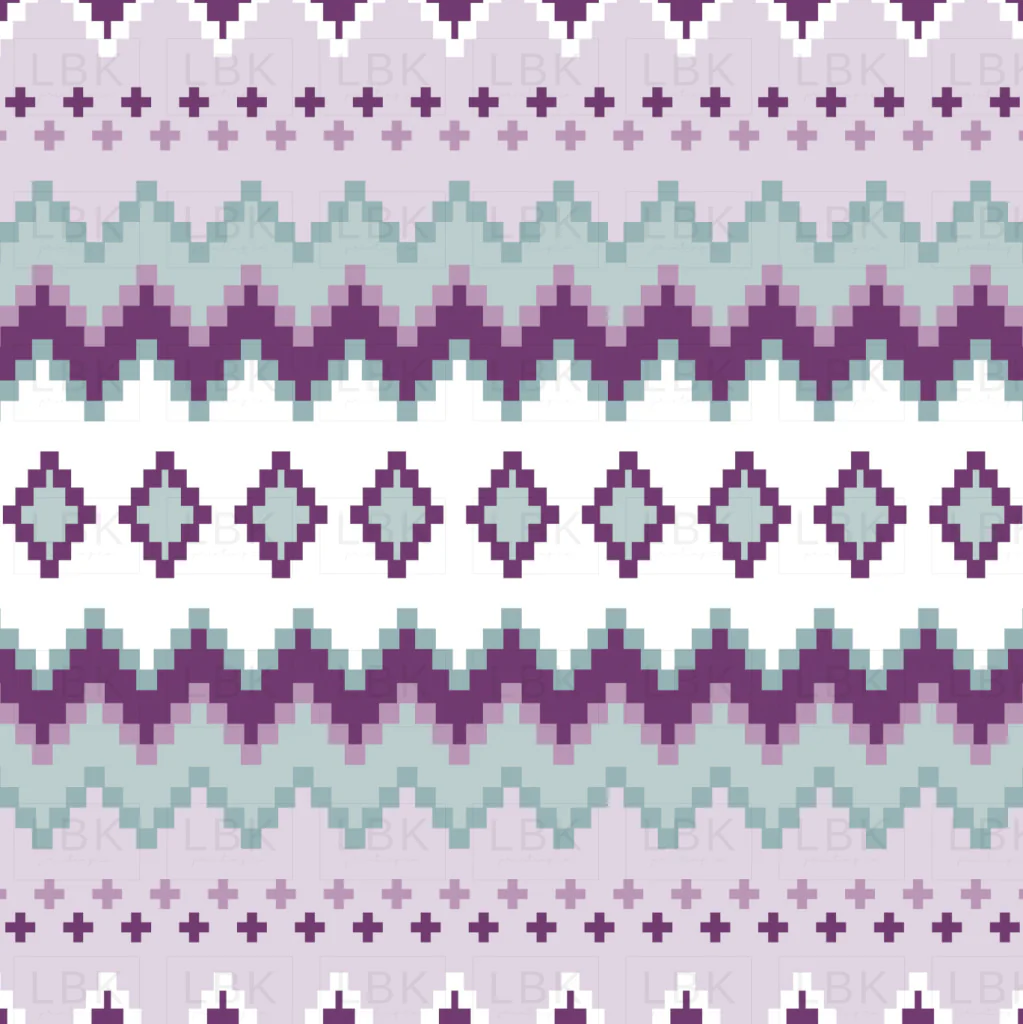 Sugar Plum Christmas Fair Isle Purple Blue