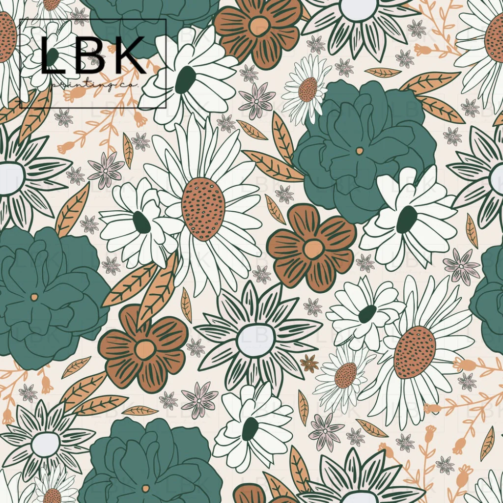 summer floral green