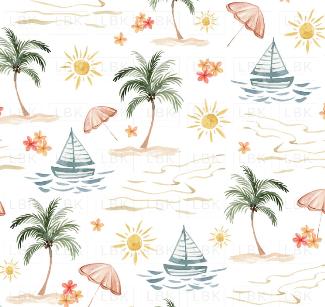 SUMMER PALMS LARGE WHITE