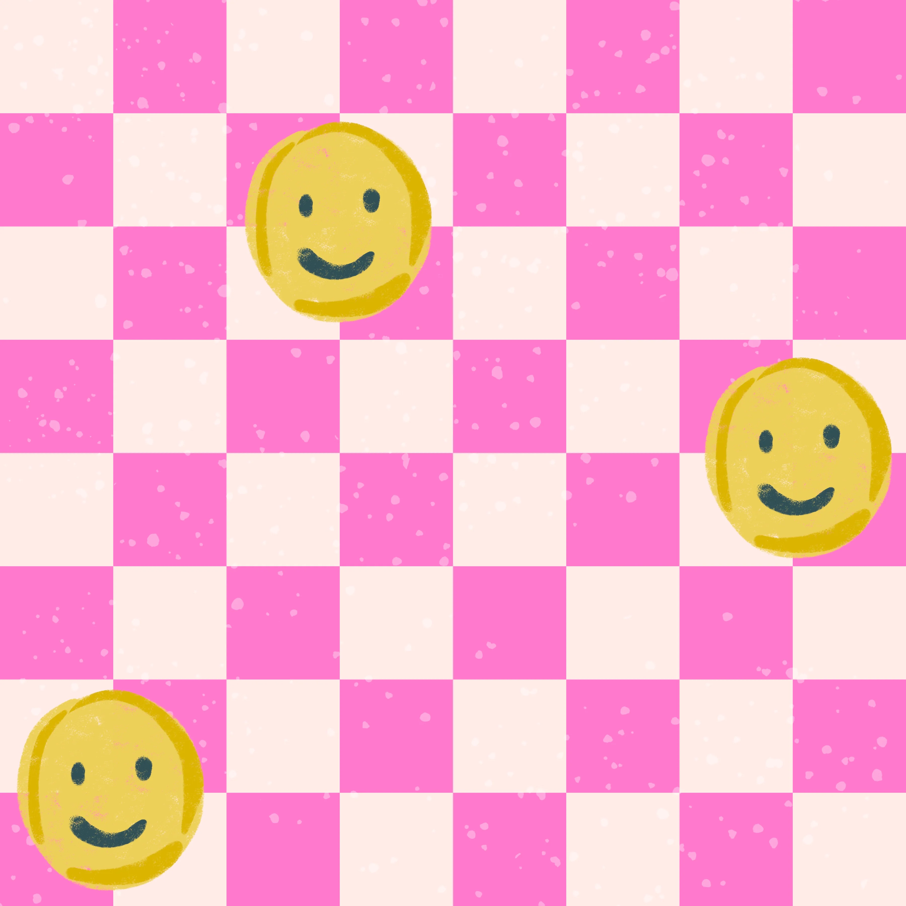Summer smiles check pink tonal