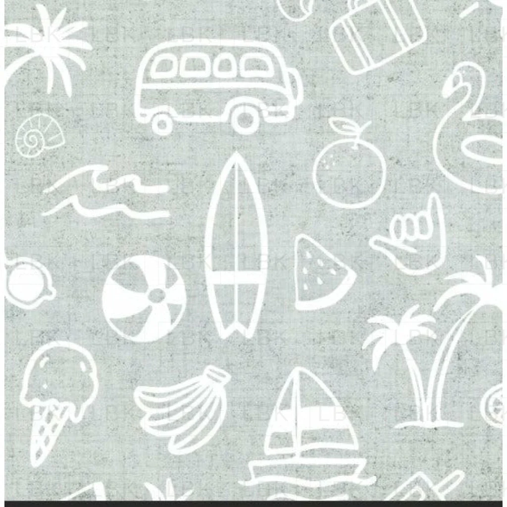 Summer Vibes on Sky Gray Blue