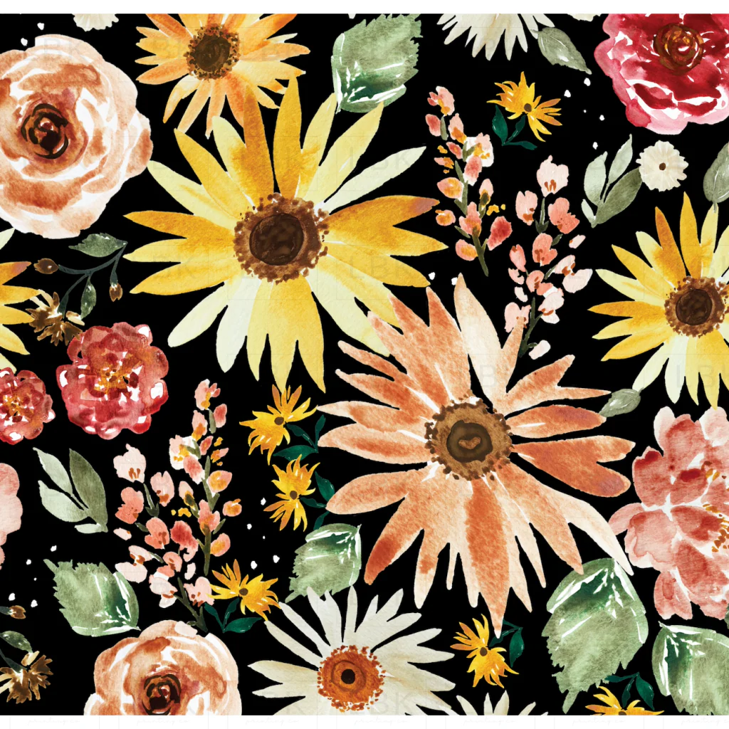 Sunflower Parade Black