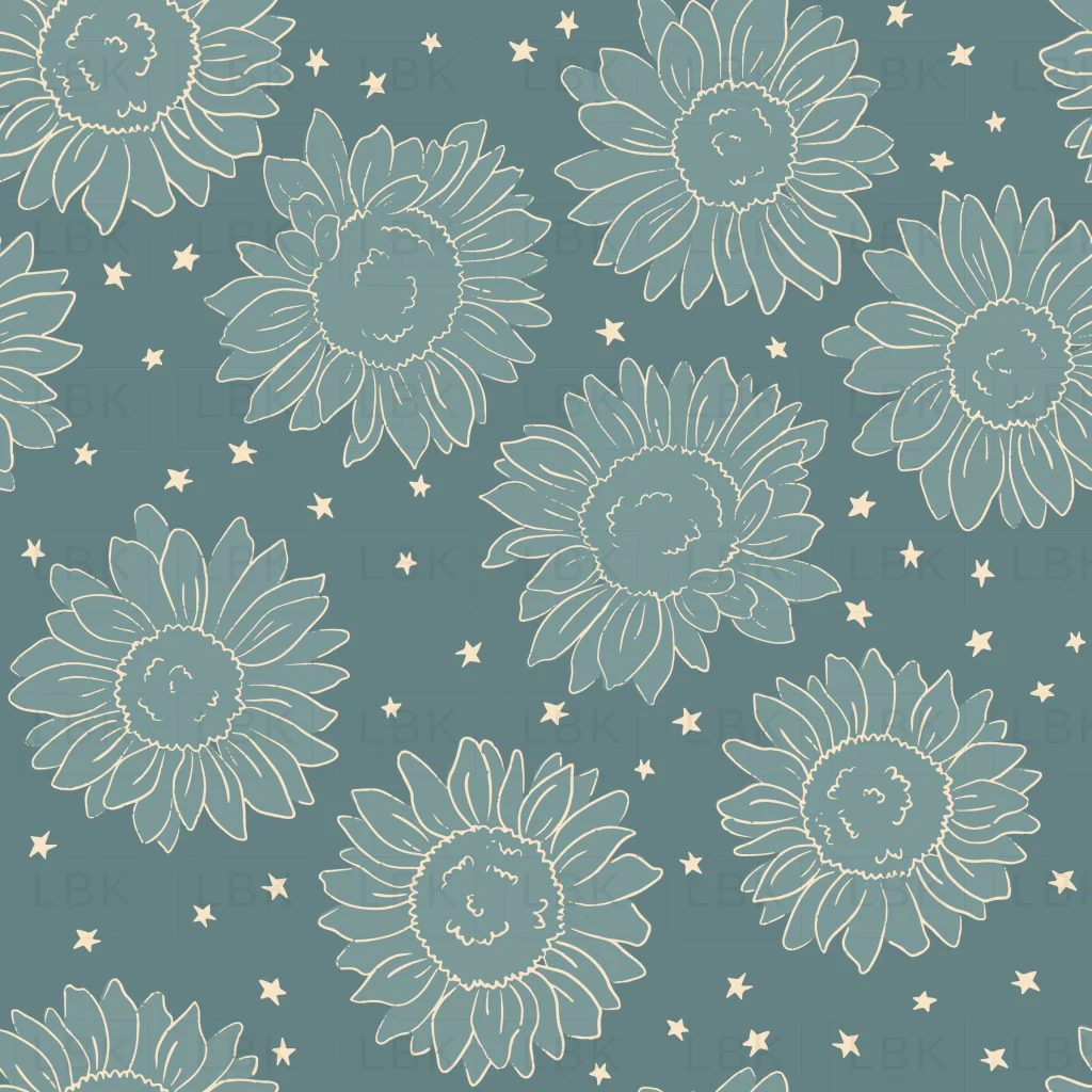 sunflower stars on blue02