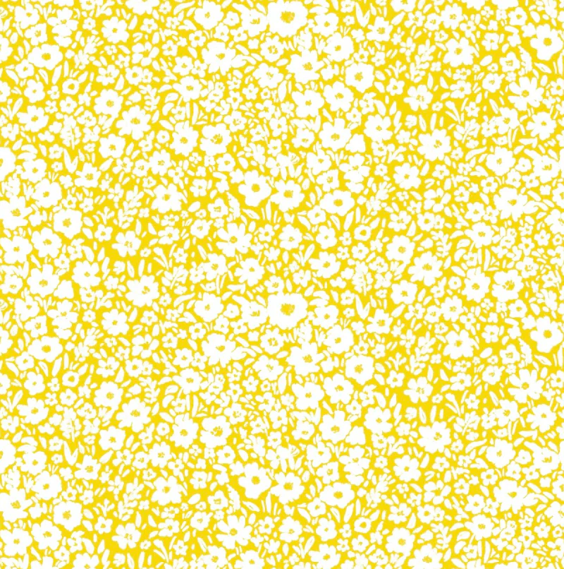 Sunlit ditsy sunshine yellow