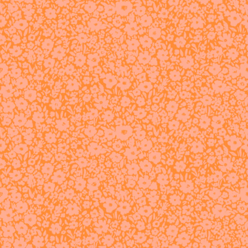 Sunwashed ditsy sunset orange