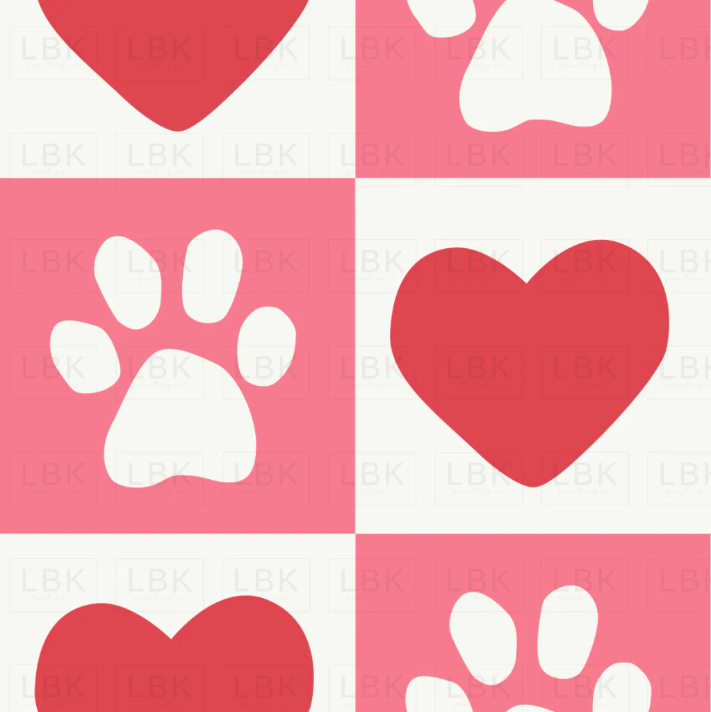 sweet things heart paws red pink