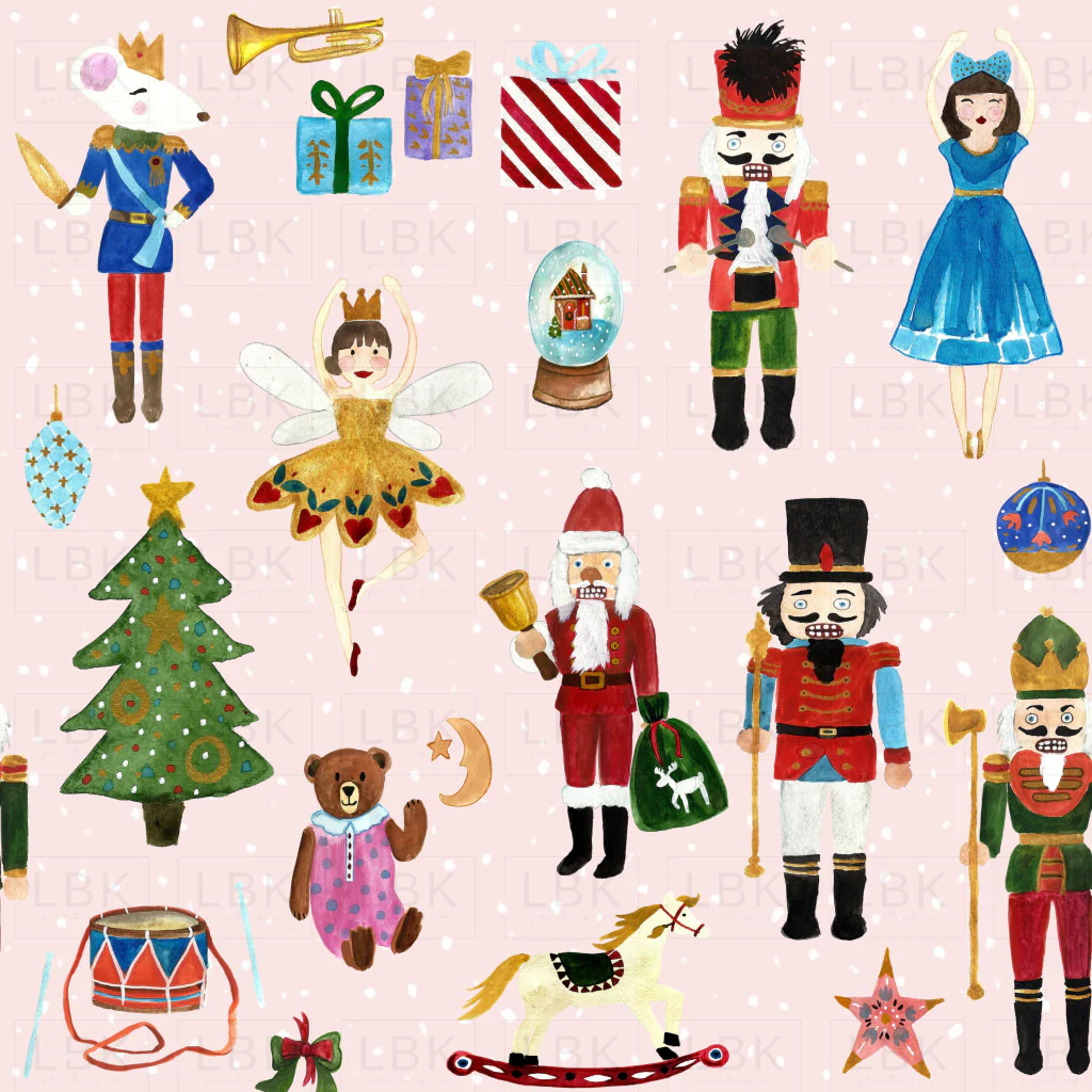 The Nutcracker on Blush Snowfall
