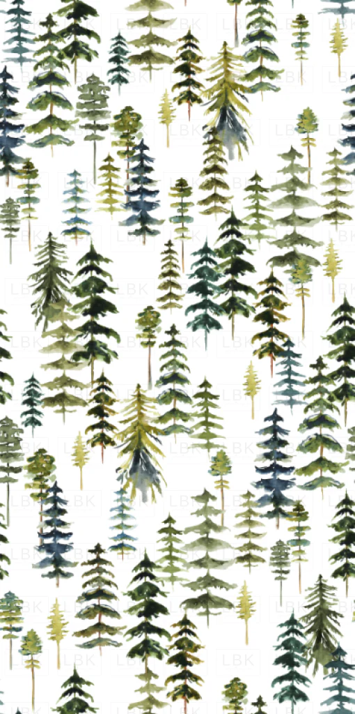 Timber Forest on White