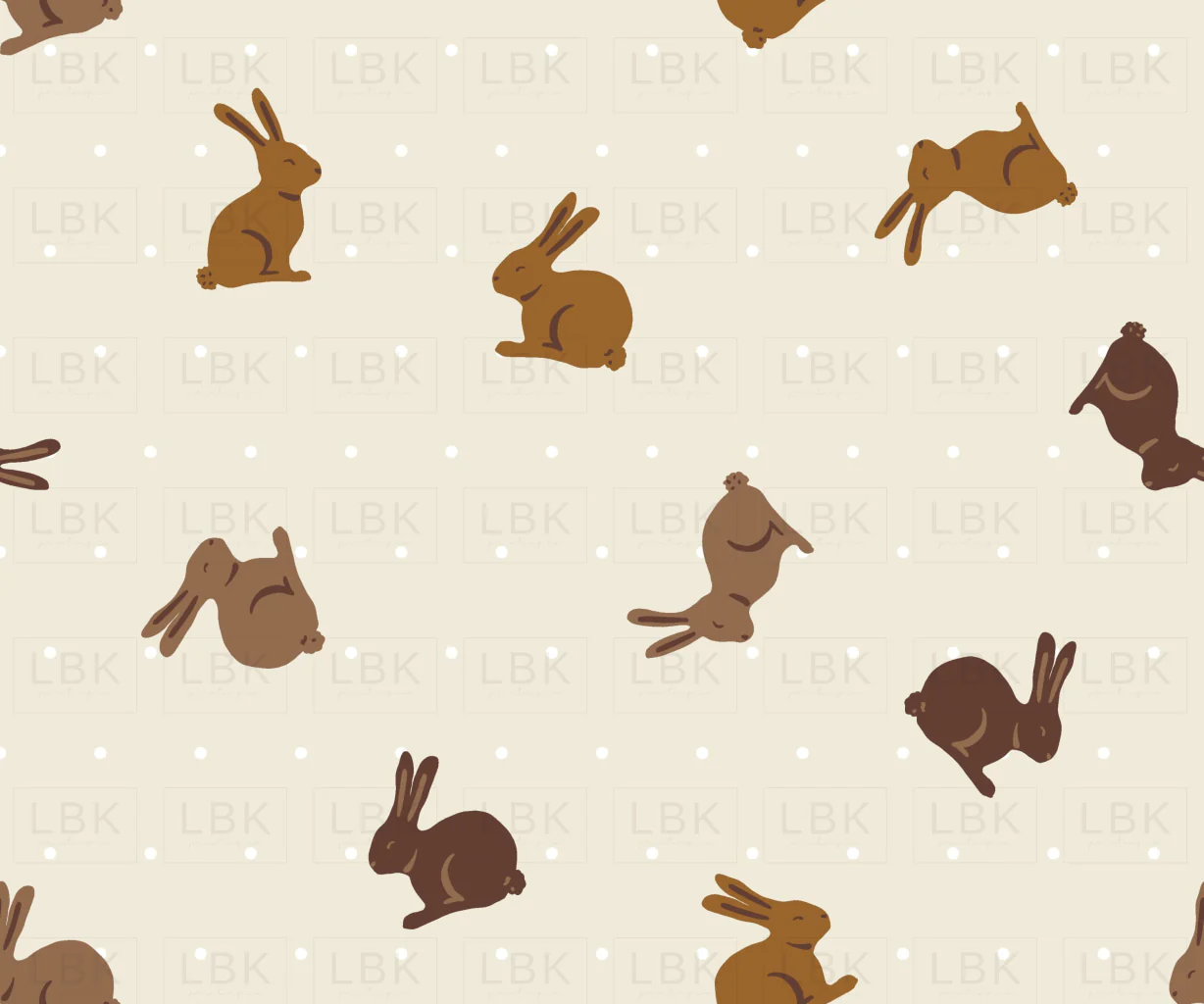 Tossed Chocolate Bunnies