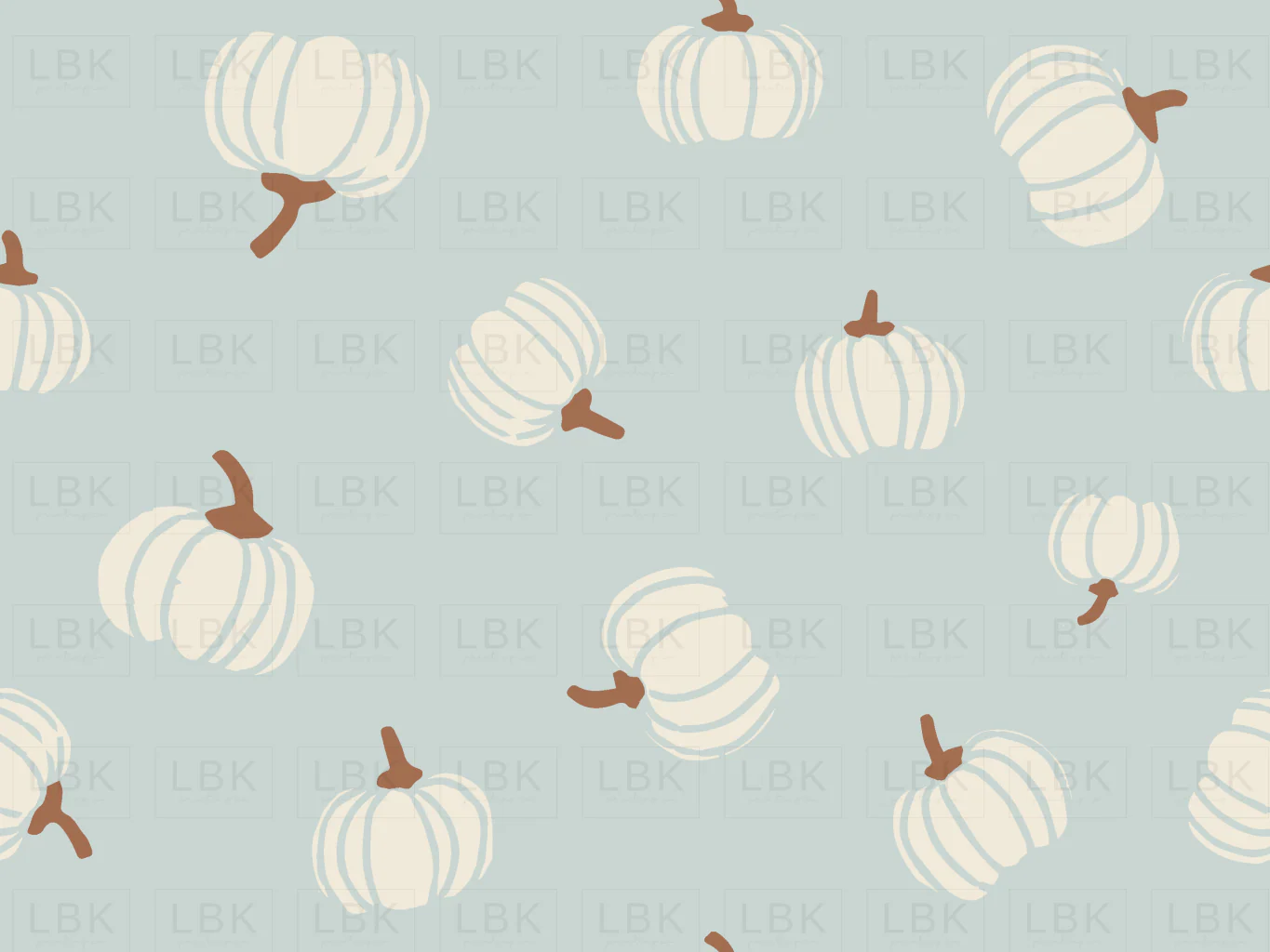 Tossed cream pumpkins on light blue
