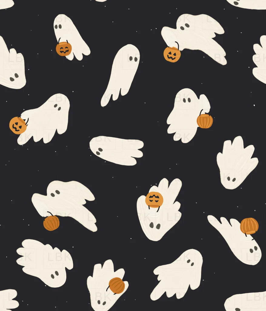 Trick or Treat Halloween Ghosts Charcoal