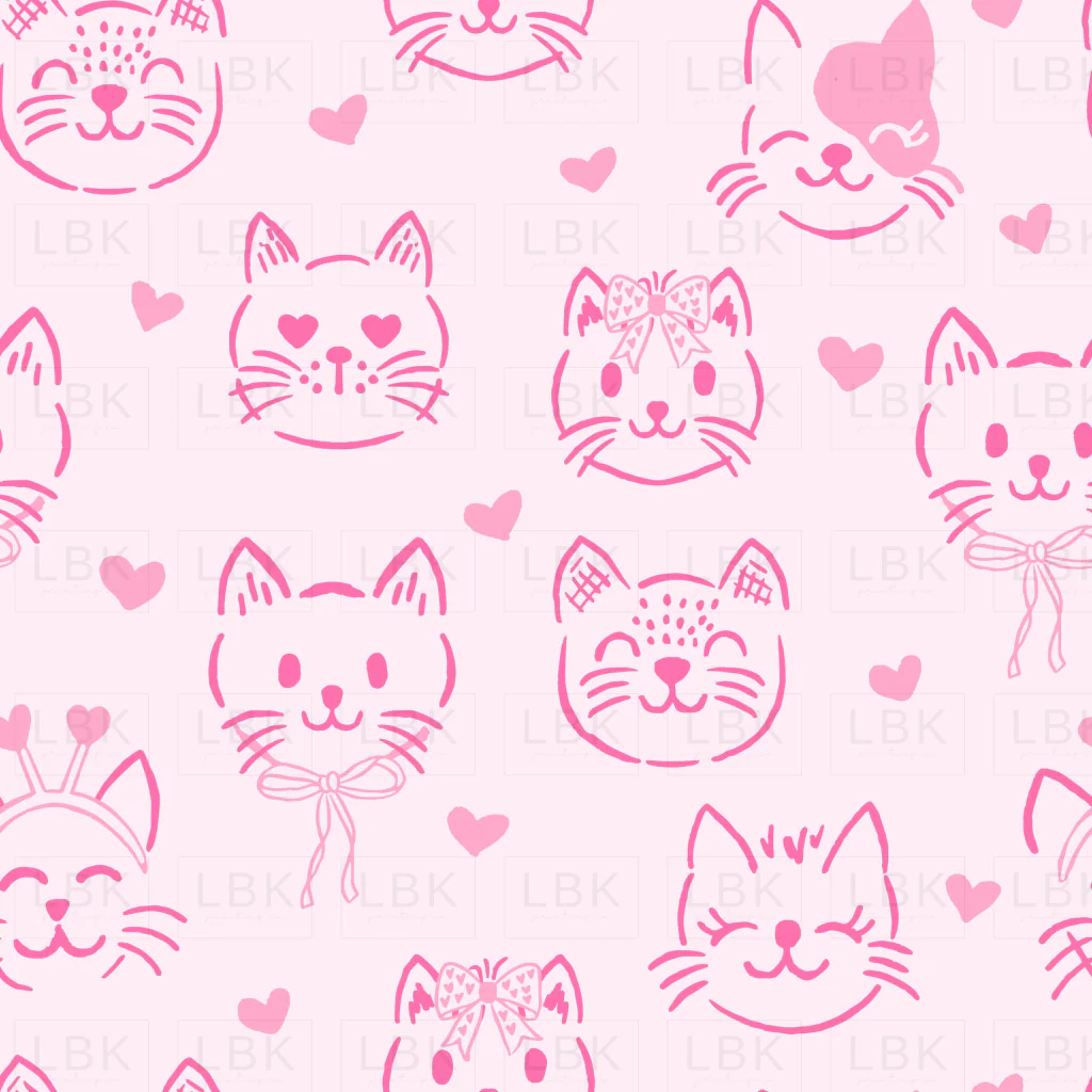 Valentine Kitties Pink