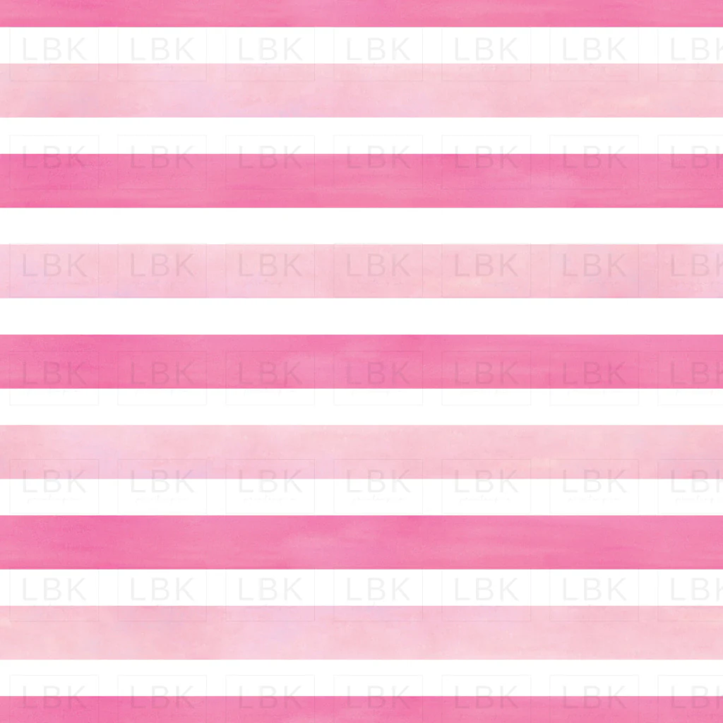 Valentines Pink Watercolor Stripes