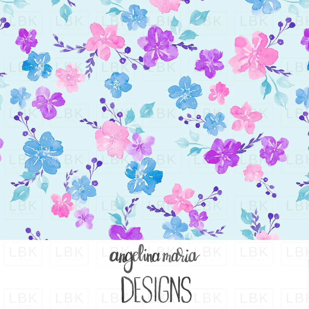Vibrant Mermaid Floral Seafoam