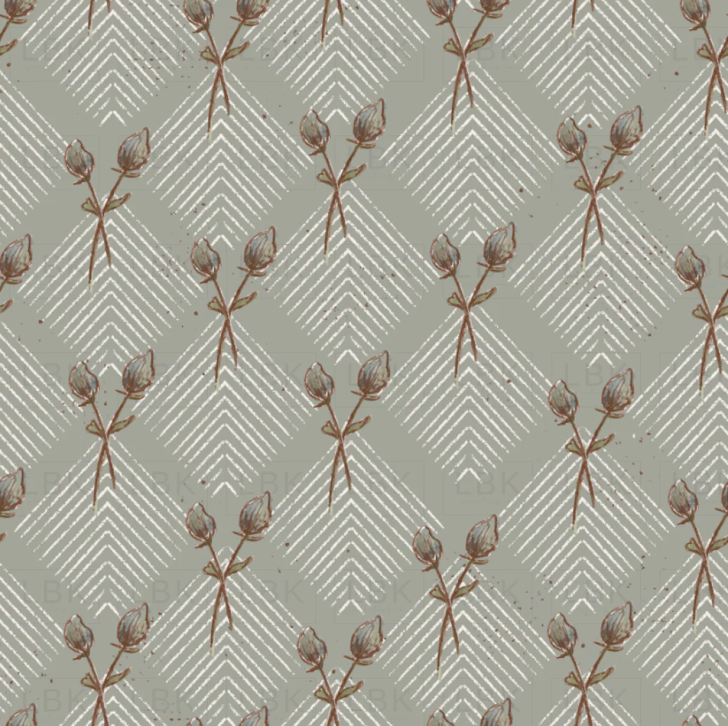 VINTAGE BLOOMS IN ROBIN BLUE