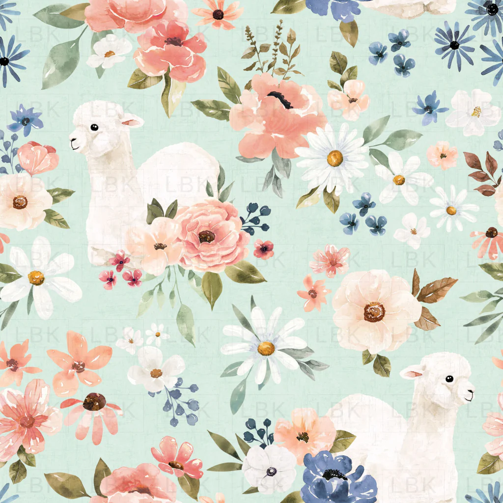 Wanderlust_LlamaFloral_LightBlue
