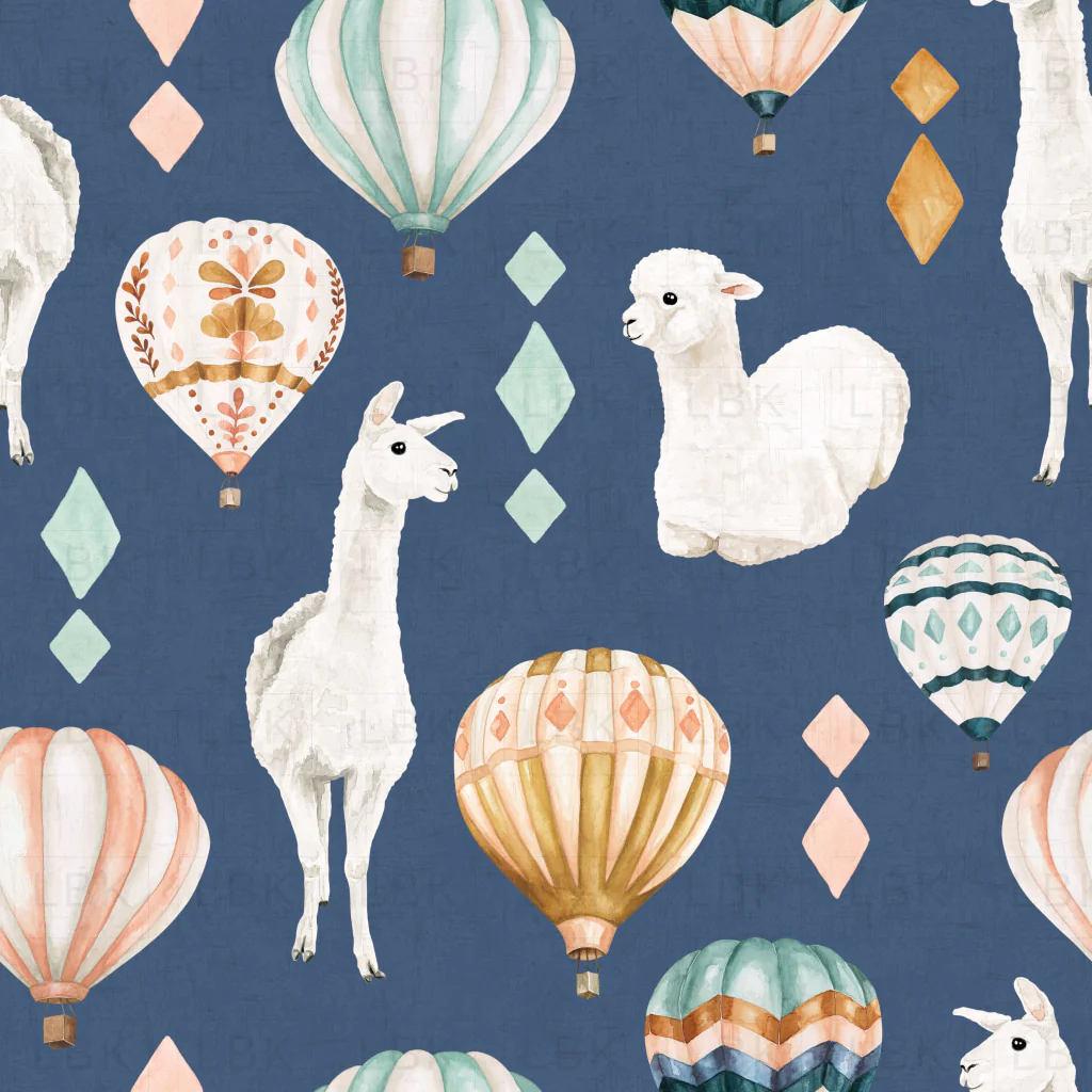 Wanderlust_LlamasBalloons_Periwinkle