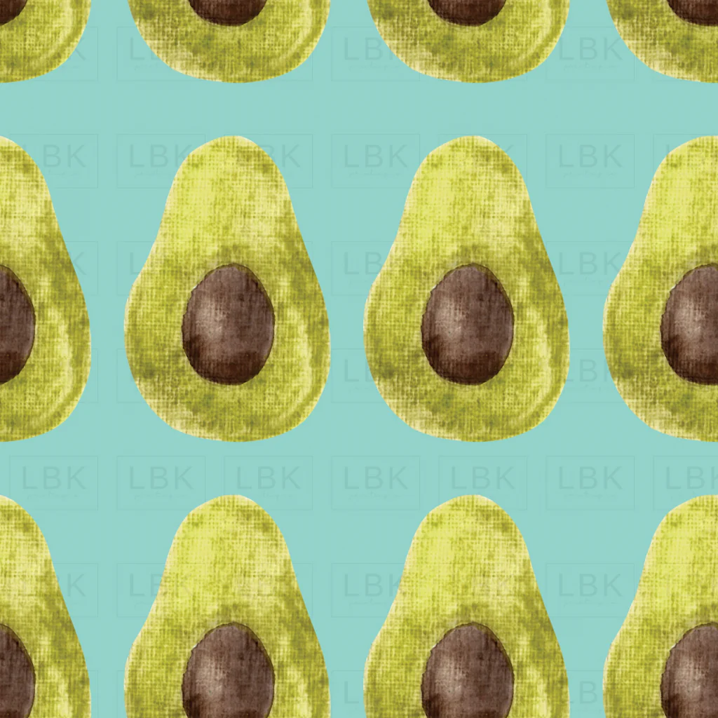 Watercolor Avocado on Blue