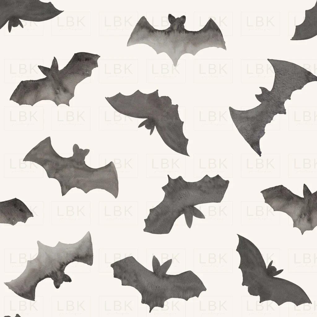 Watercolor Bats on bone