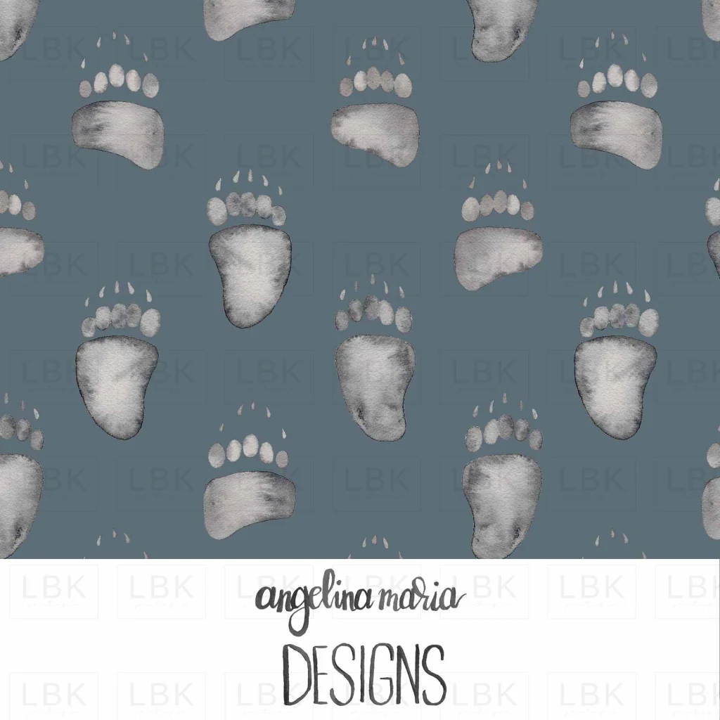 watercolor bear tracks on slate