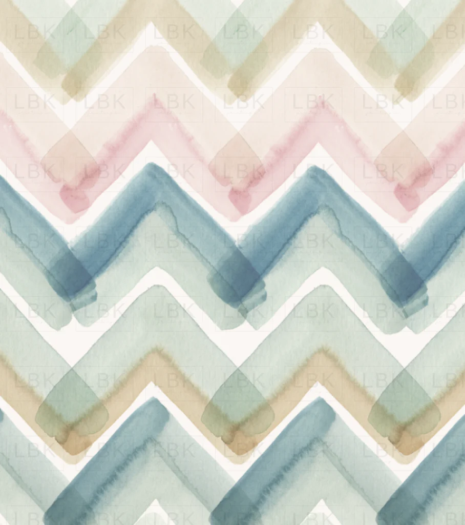 WATERCOLOR CHEVRON IN GREEN