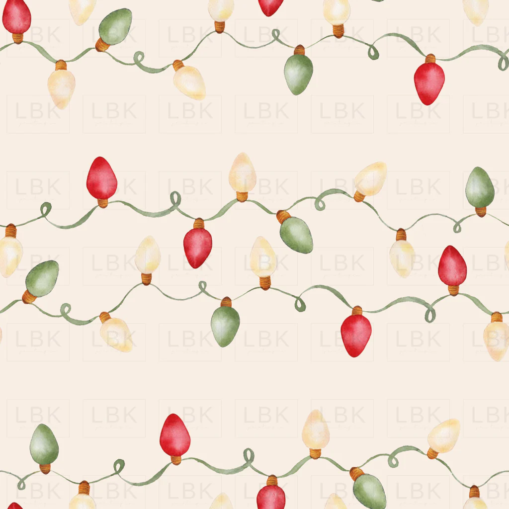 Watercolor Christmas Lights Cream
