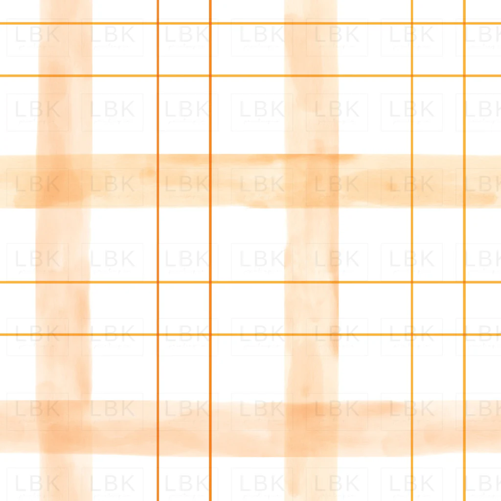 Watercolor Gingham in Peach