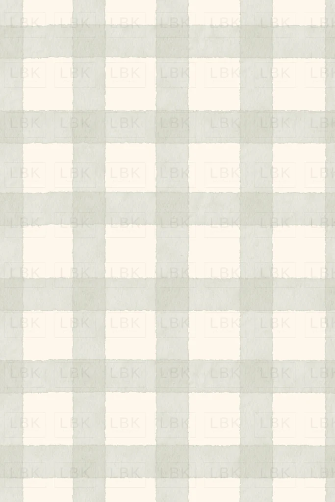 Watercolor gingham- light green