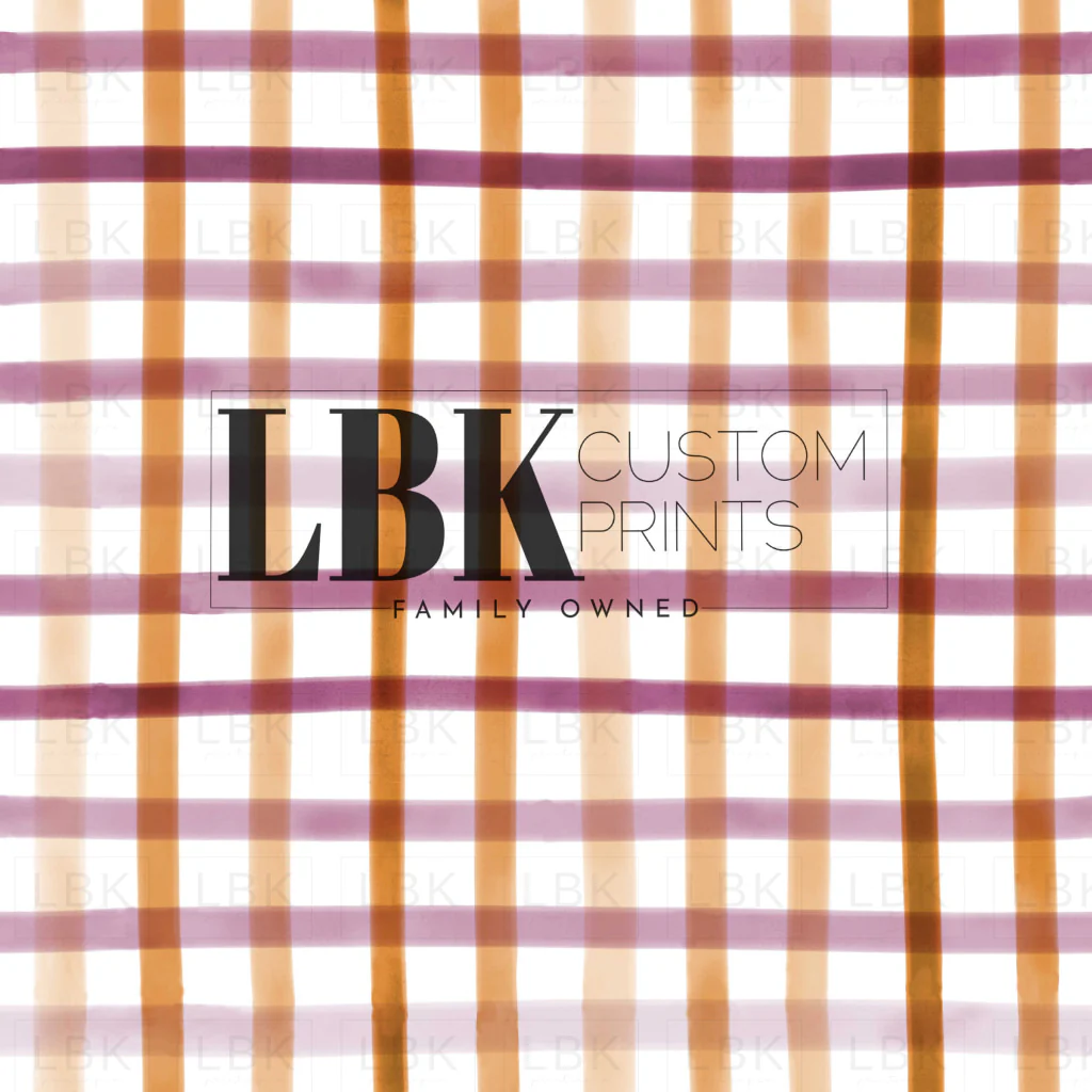 Watercolor Halloween Gingham
