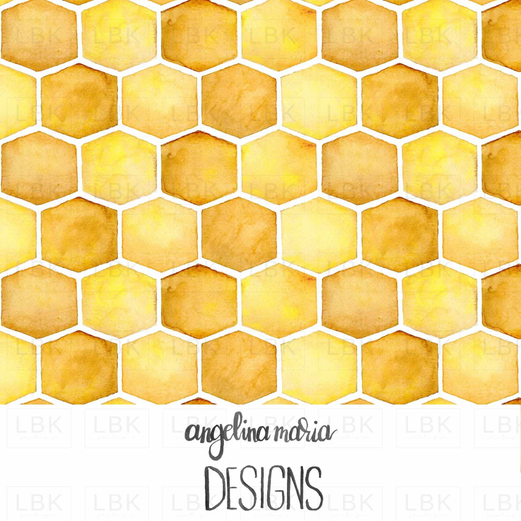 watercolor honeycomb