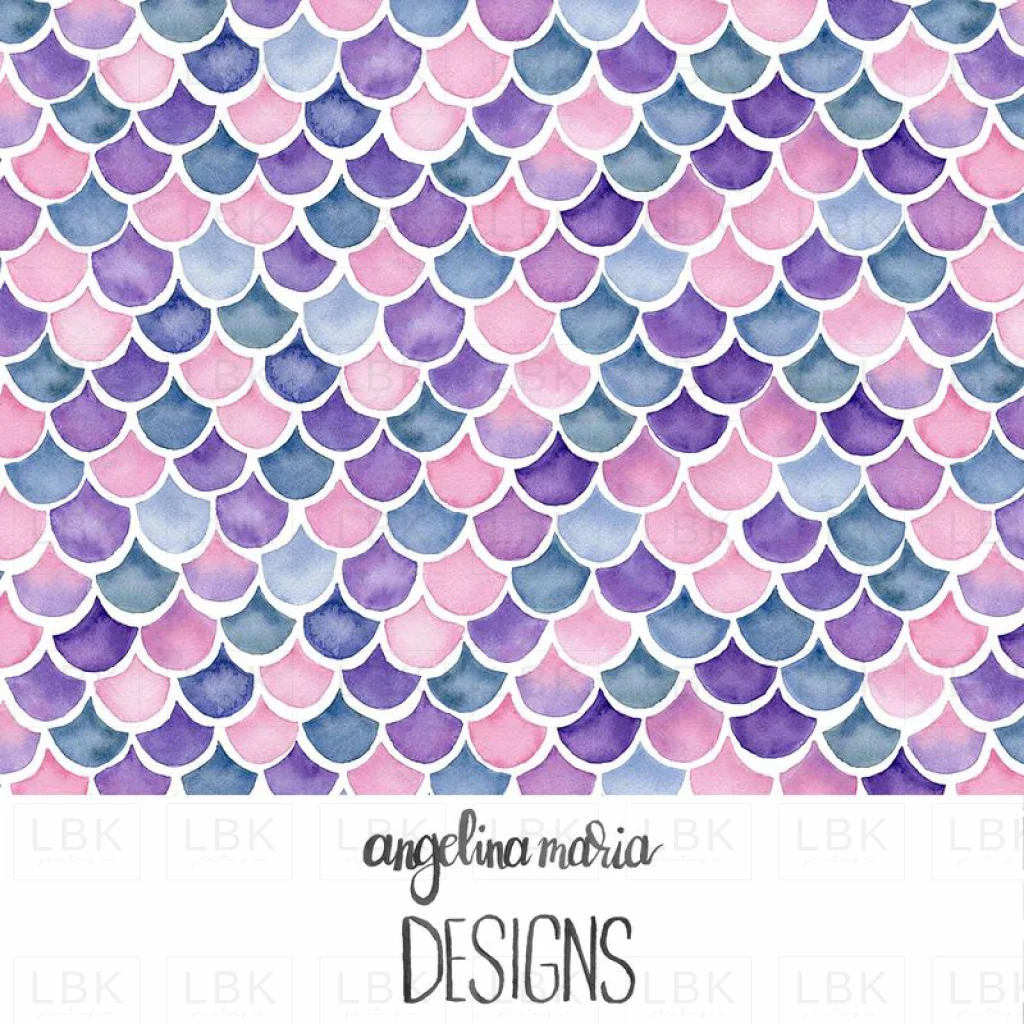 watercolor mermaid scales