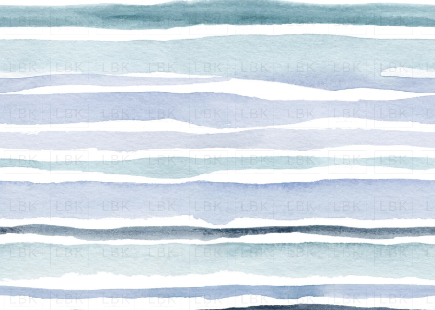 WATERCOLOR OCEAN BLUE STRIP HORIZONTAL