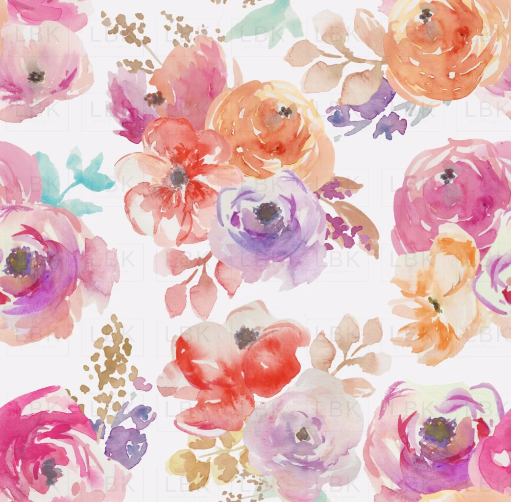 Watercolor Peachy Floral