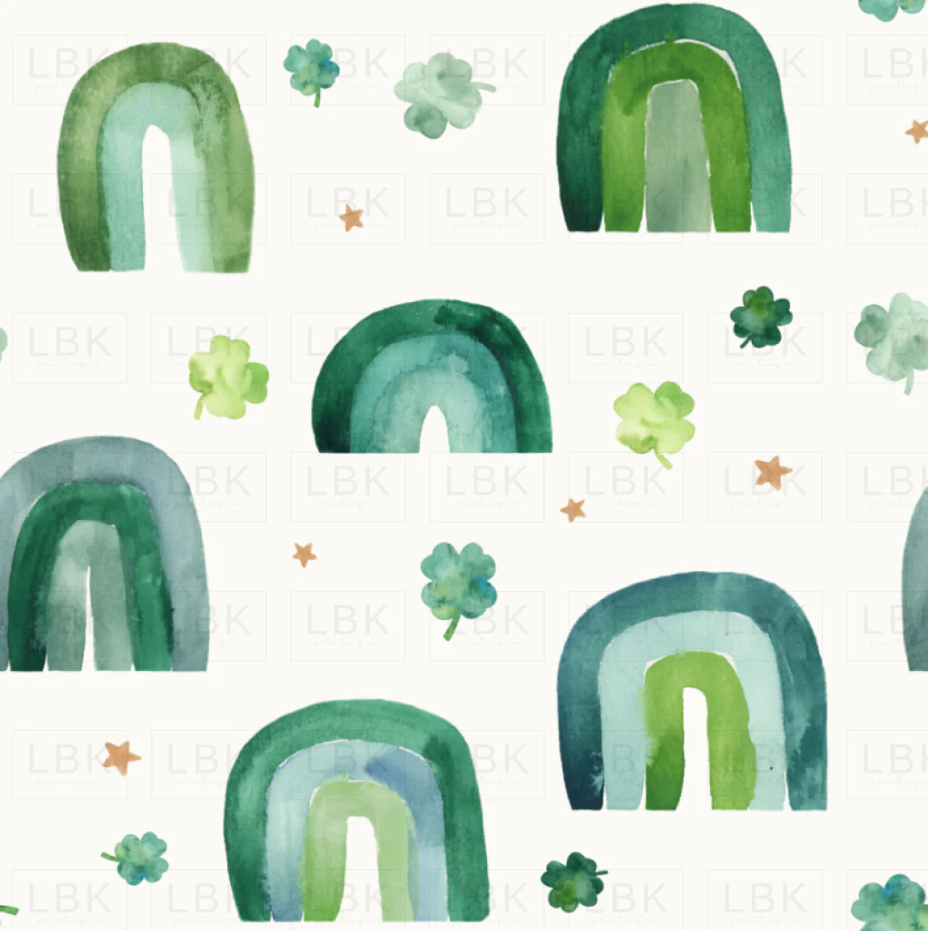 Watercolor Rainbows and Shamrocks