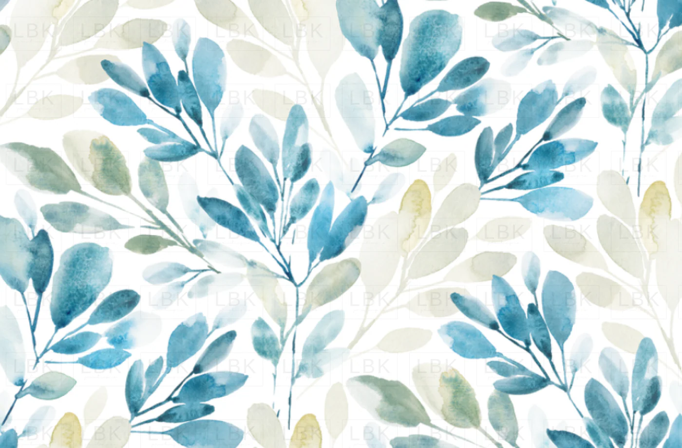 WATERCOLOR SPRIGS AQUA