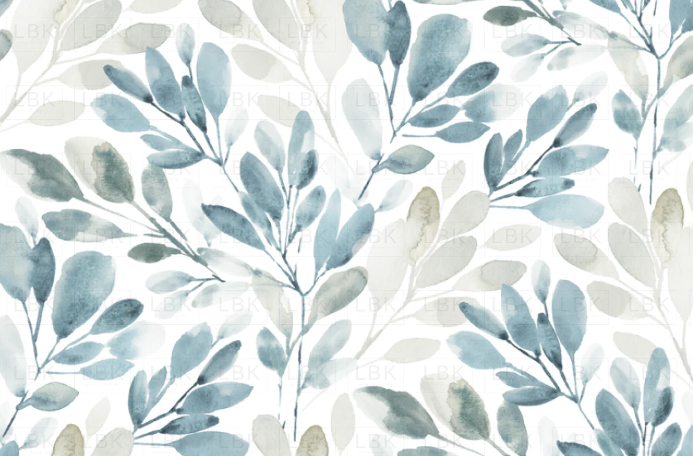 WATERCOLOR SPRIGS LIGHT BLUE