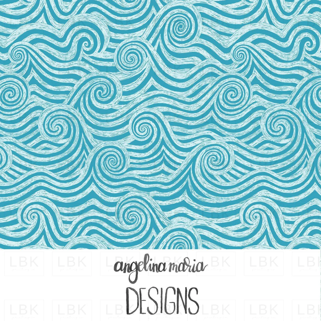 waves teal