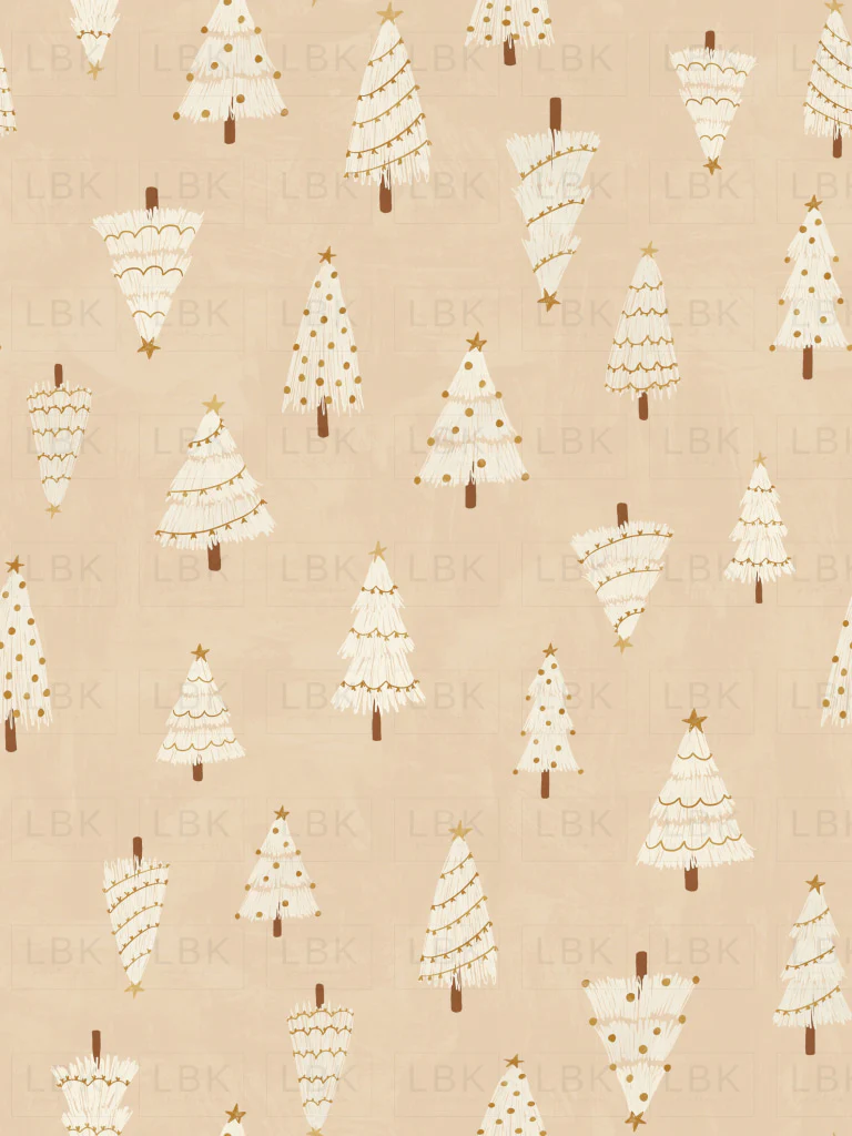 White Christmas trees on Custard