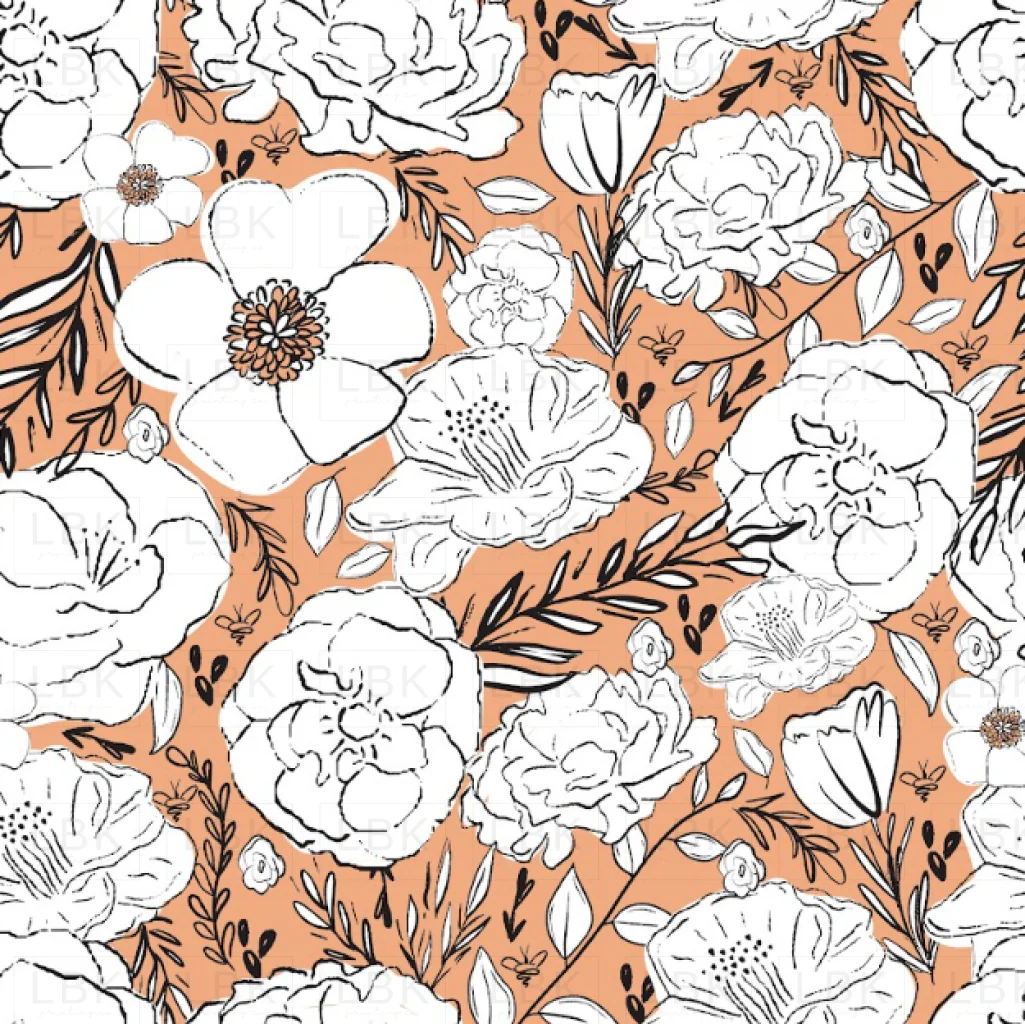 WHW Simple Floral Orange