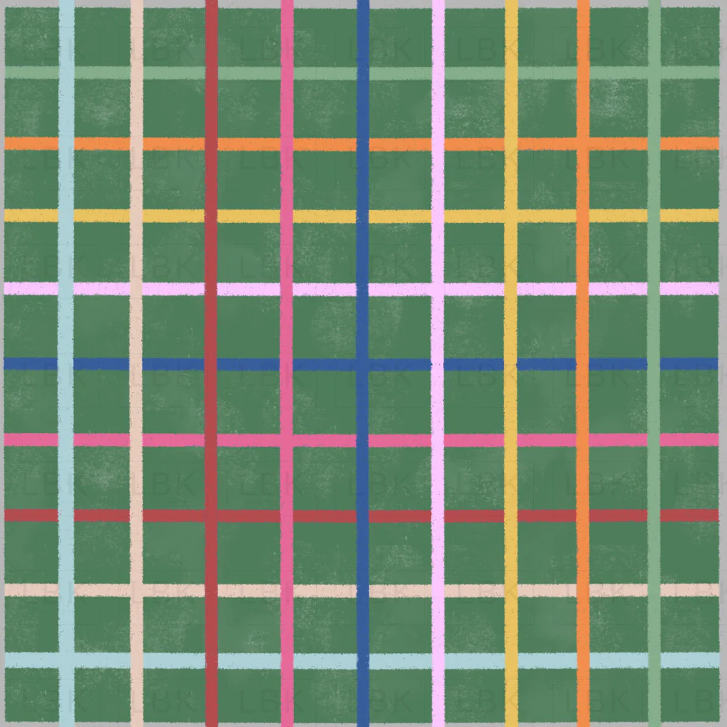 Wildwood plaid green chalkboard
